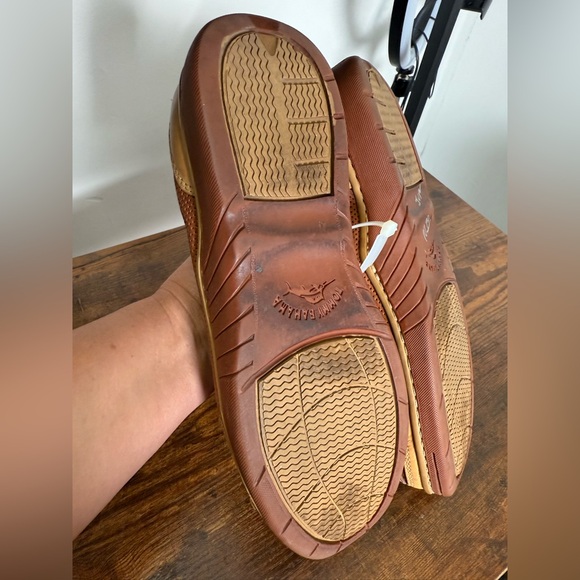 Tommy Bahama Men's Leather Slip-On Loafers Size 10,5М  Brown‎ yachting shoes - Picture 17 of 17